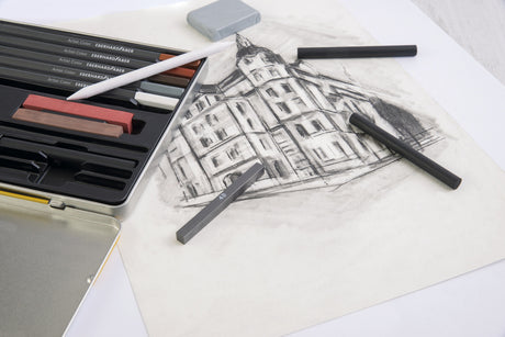 Eberhard faber ef-516916 set da disegno efa custodia in latta 16 pezzi