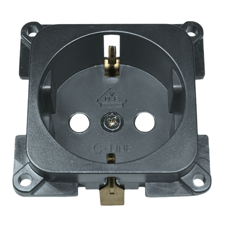Presa a muro linea C camper e caravan 230 volt antracite - monoblocco
