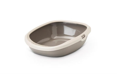 Savic lettiera per gatti Happy Planet Gizmo con bordo mocca grigio caldo