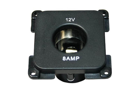 Presa 12 volt linea C per camper e roulotte nera - monoblocco