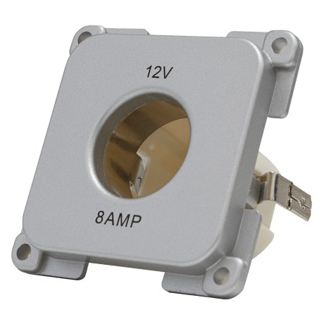 Presa 12 volt linea C per camper e roulotte argento