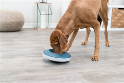 Trixie ciotola a dondolo ad alimentazione lenta in plastica TPR grigio blu
