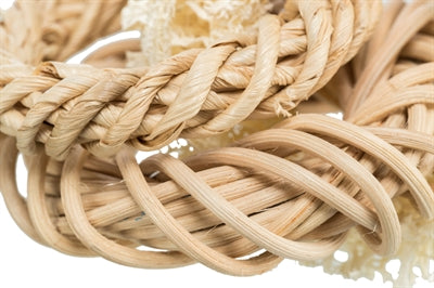 Trixie anello in luffa con rattan e foglie di mais naturali