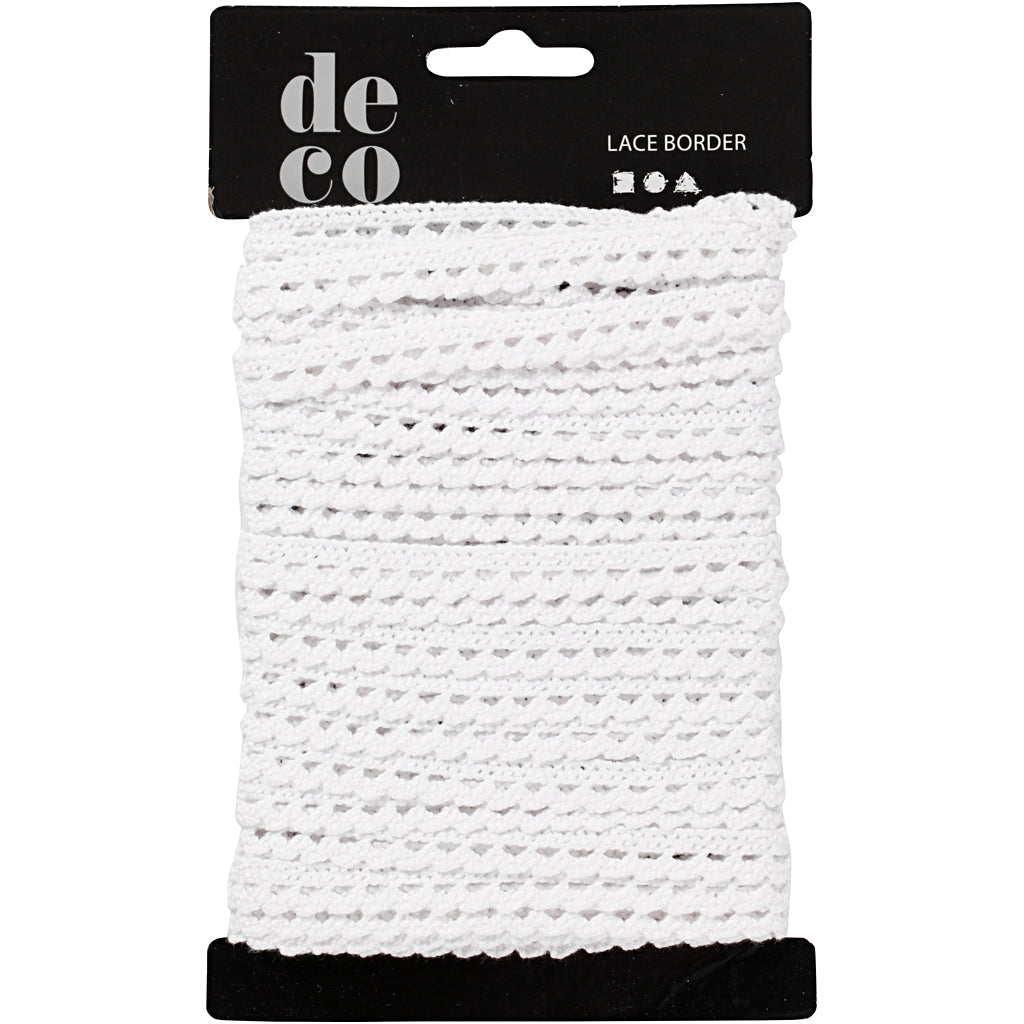 Creative Company Lace Ribbon White, 10m