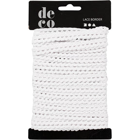 Creative Company Lace Ribbon White, 10m