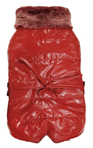 Cappotto per cani Croci imbottito bull chic rosso