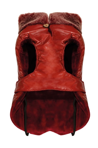 Cappotto per cani Croci imbottito bull chic rosso