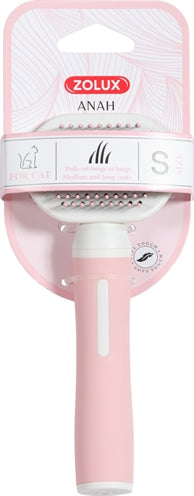 Pennello per lisciare Zolux Anah morbido rosa bianco