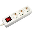 Multipresa 3x 1,5m + ra con interruttore bianco