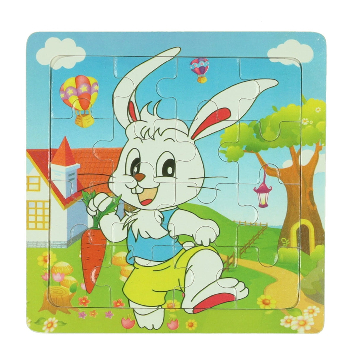 Animale puzzle in legno, 16 pz.