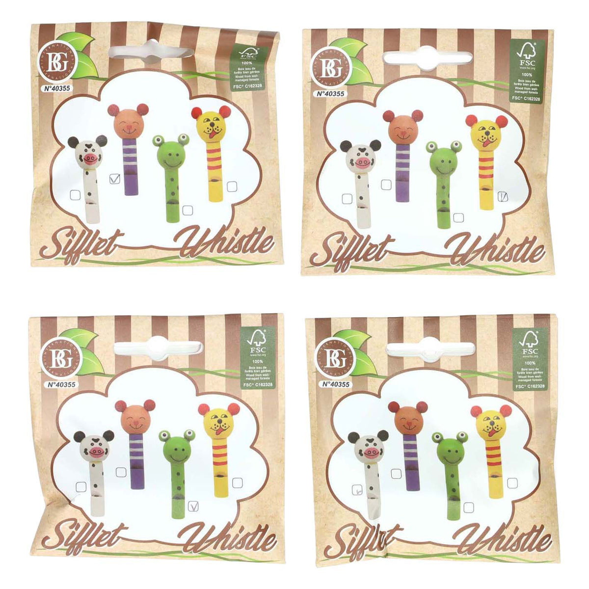 Fischietto per animali in legno - 7 cm