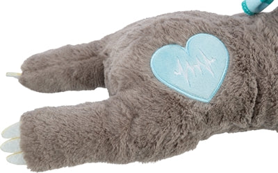 Trixie peluche bradipo grigio con battito cardiaco per cucciolo
