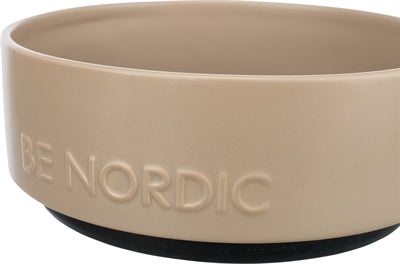 Trixie be nordic ciotola per cibo per cani ceramica gomma tortora