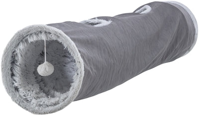 Trixie gatto gioca a tunnel Harvey velluto peluche grigio