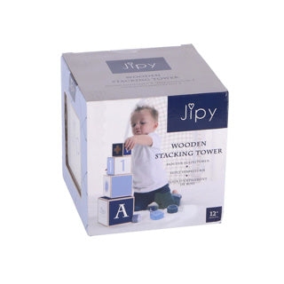 Torre impilabile Jipy in legno blu