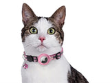 Collare Croci gatto con porta targhetta rosa
