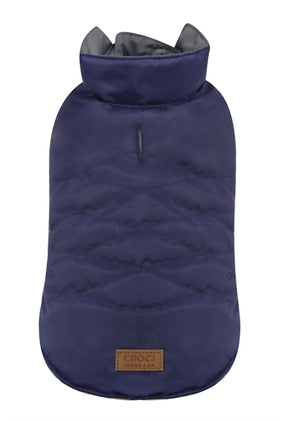 Cappotto per cani Croci eco glam riciclato blu