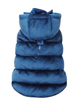 Croci Cappotto per cani in vellutino foderato blu