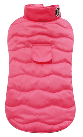 Croci Cappotto per cani eco foglie riciclate rosa