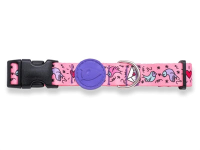 Collare per cani Morso riciclato dolce tweet rosa