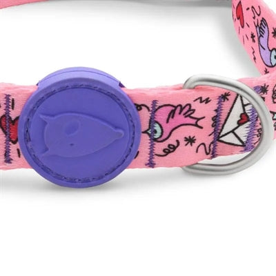 Collare per cani Morso riciclato dolce tweet rosa
