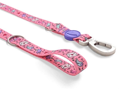Guinzaglio per cani Morso regolabile riciclato sweet tweet rosa
