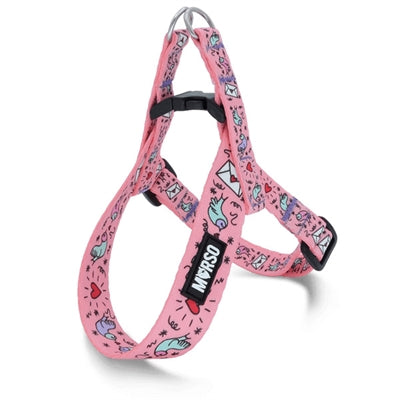 Morso mini pettorina regolabile per cani riciclata sweet tweet rosa