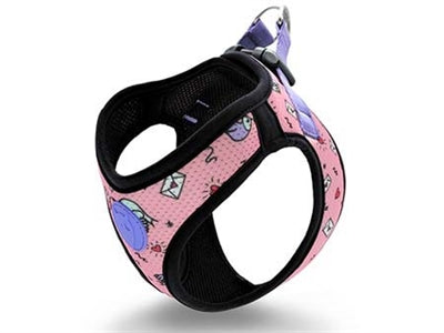 Pettorina per cani Morso body in rete riciclata dolce tweet rosa