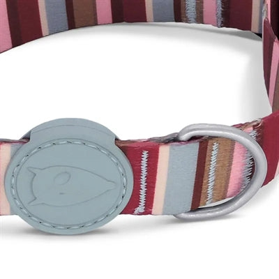 Collare per cani Morso riciclato skyline rosso rosa