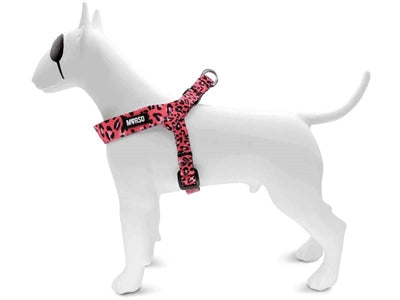 Morso mini pettorina regolabile per cani riciclata bubble leo rosa