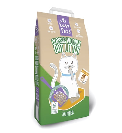 Lettiera per gatti classica in pellet di legno biodegradabile Easypets