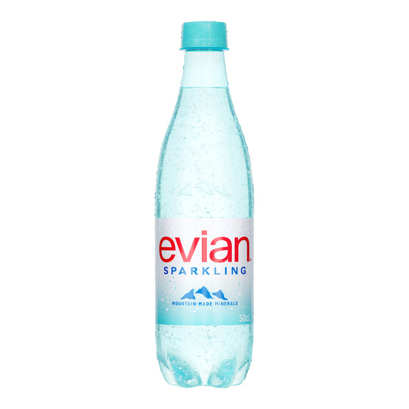 Evian frizzante 100% rpet (12x 50 cl)