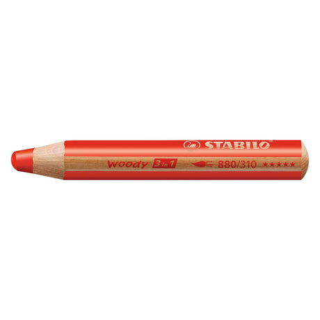 Stabilo woody 3 in 1 - matita multitalento - rossa - per pezzo