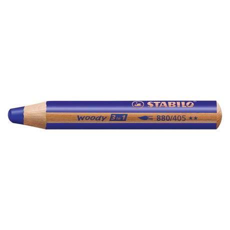 Stabilo woody 3 in 1 - matita colorata multitalento - blu oltremare