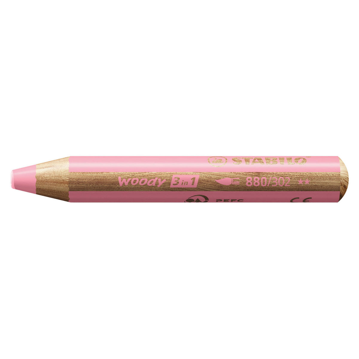 Stabilo Woody 3 in 1 - matita colorata multitalento - rosa pastello