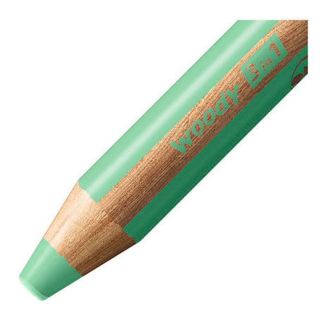 Stabilo woody 3 in 1 - matita colorata multitalento - verde pastello