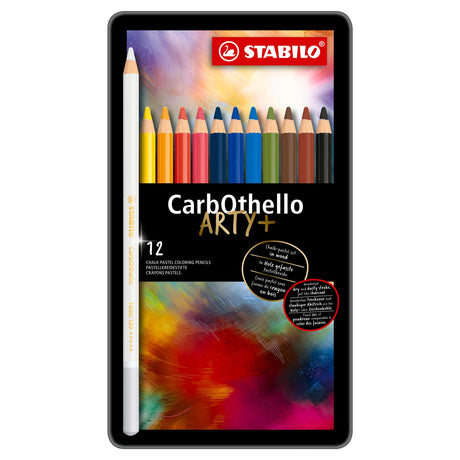 Stabilo carbothello - matita colorata pastello lime - set in metallo 12 pz.