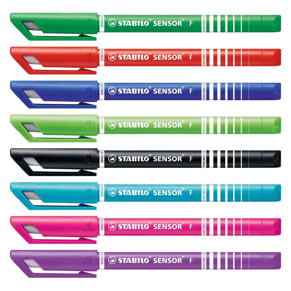 Fineliner per sensore Stabilo da 0,3 mm, 8 colori