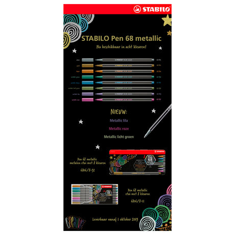 Pennarello Stabilo 68 metallico latta da 8 pezzi