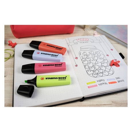 Stabilo boss original pastello - evidenziatore - set da 8 pezzi