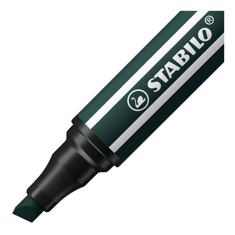 Penna Stabilo 68 max - pennarello con punta spessa a scalpello - verde terra