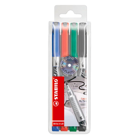 Pennarello indelebile Stabilo write-4-all medio (1,0 mm) - 4 pz.