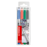 Pennarello indelebile Stabilo write-4-all superfine (0,4 mm) - 4 pz.
