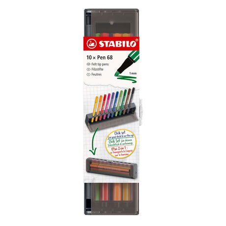 Set pennarelli Stabilo pen 68 click - 10 pz.