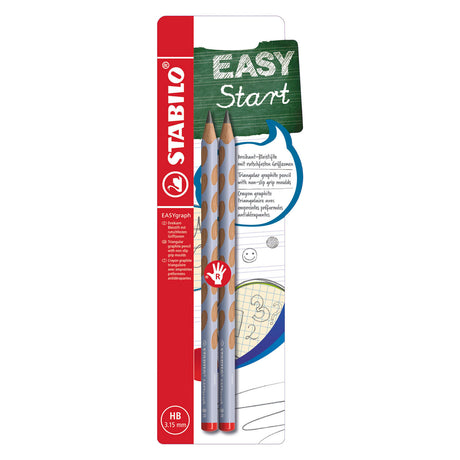 Matite in grafite per destrimani Stabilo easygraph pastel hb blu - 2 pz.
