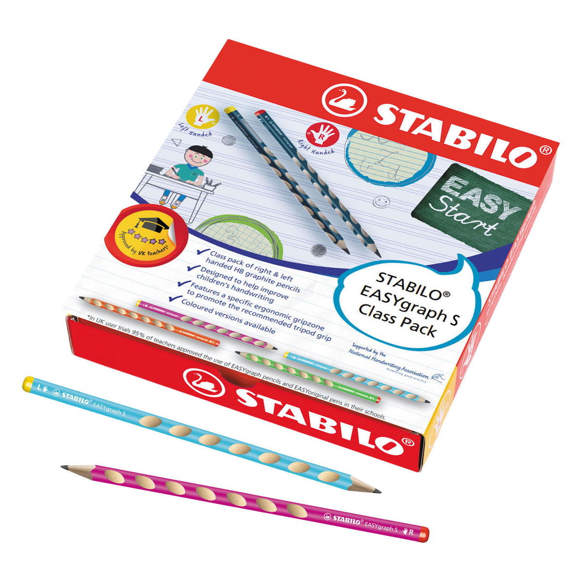 Matite in grafite Stabilo easygraph s school pack - 48 pz.