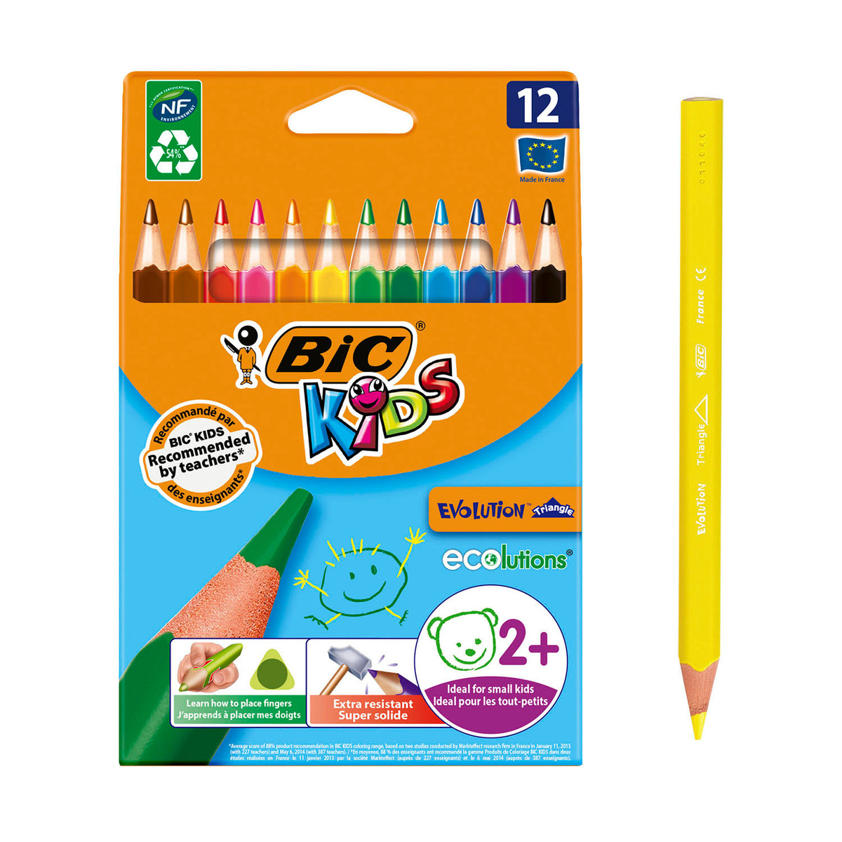 Bic https: www.cchobby.nl -evolution-matite-colorate-l-14-cm-ricarica-5-mm-vari-colori-12-pezzi-1-scatola