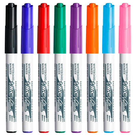 Pennarelli per lavagna Bic Velleda con custodia - vari colori - 8 pezzi