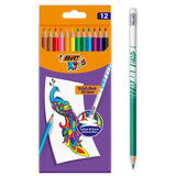 Matite colorate cancellabili Bic kidsevolution, 12 pz.