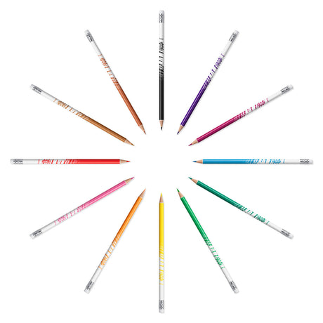 Matite colorate cancellabili Bic kidsevolution, 12 pz.